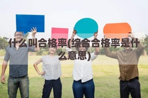 什么叫合格率(综合合格率是什么意思)