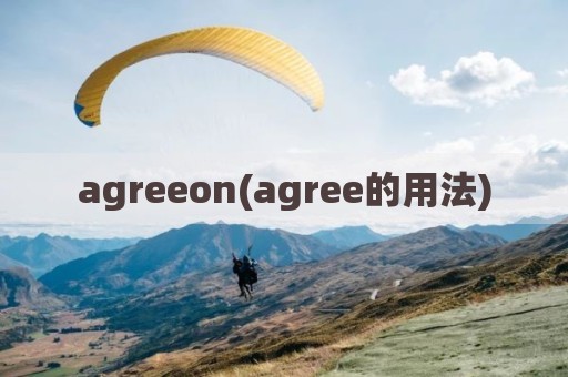agreeon(agree的用法)