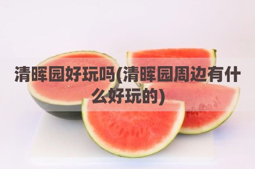 清晖园好玩吗(清晖园周边有什么好玩的)