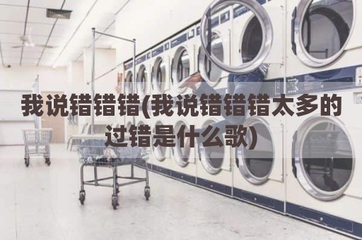 我说错错错(我说错错错太多的过错是什么歌)