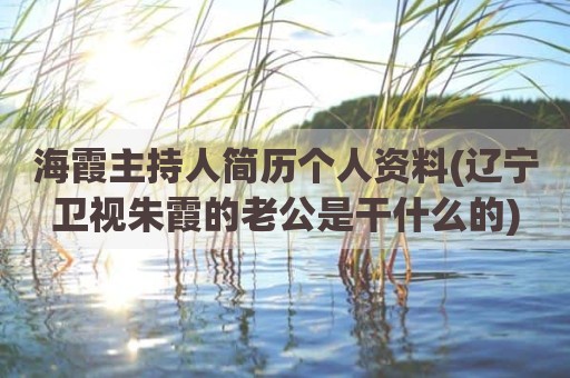 海霞主持人简历个人资料(辽宁卫视朱霞的老公是干什么的)