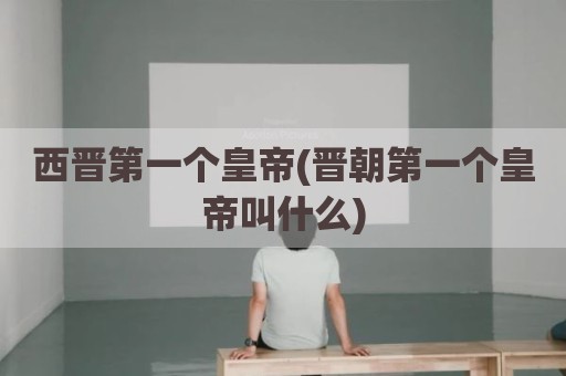 西晋第一个皇帝(晋朝第一个皇帝叫什么)
