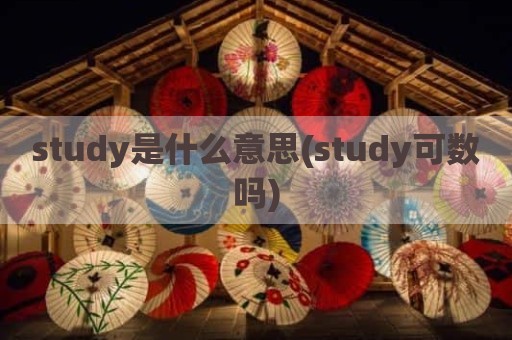 study是什么意思(study可数吗)