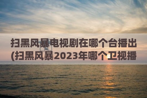 扫黑风暴电视剧在哪个台播出(扫黑风暴2023年哪个卫视播出)