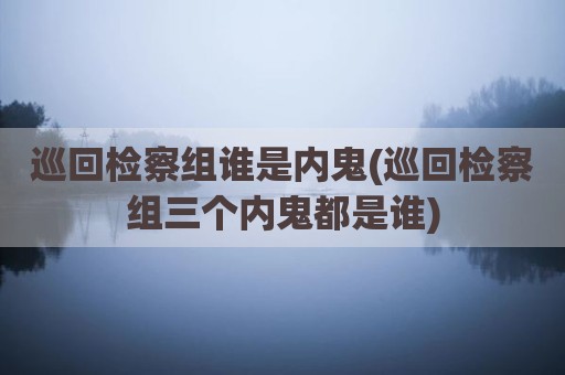 巡回检察组谁是内鬼(巡回检察组三个内鬼都是谁)