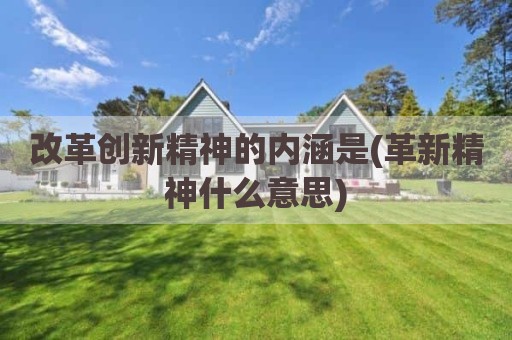 改革创新精神的内涵是(革新精神什么意思)