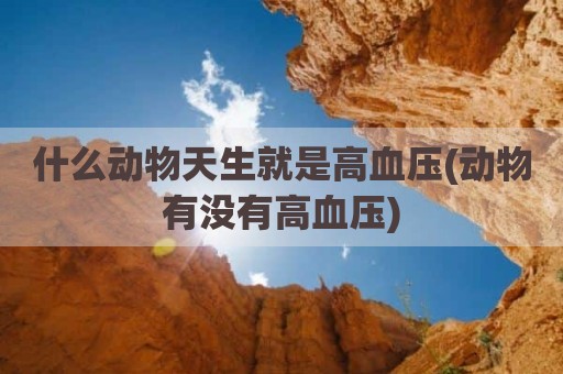 什么动物天生就是高血压(动物有没有高血压)