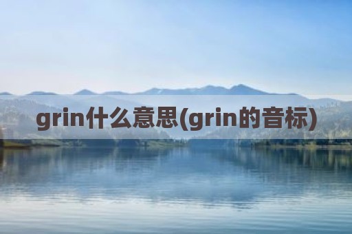 grin什么意思(grin的音标)