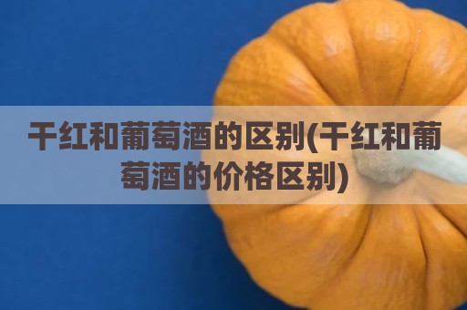 干红和葡萄酒的区别(干红和葡萄酒的价格区别)