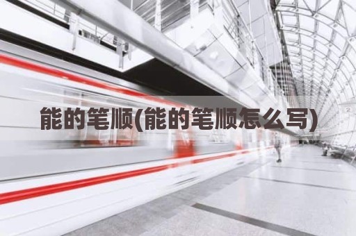 能的笔顺(能的笔顺怎么写)