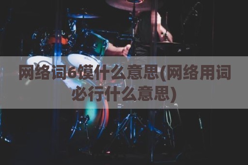 网络词6馍什么意思(网络用词必行什么意思)