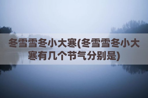 冬雪雪冬小大寒(冬雪雪冬小大寒有几个节气分别是)