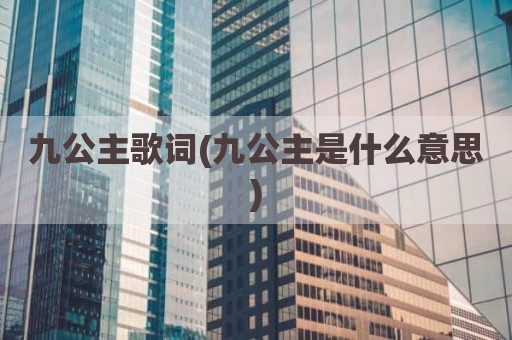 九公主歌词(九公主是什么意思)