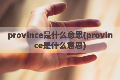 province是什么意思(province是什么意思)