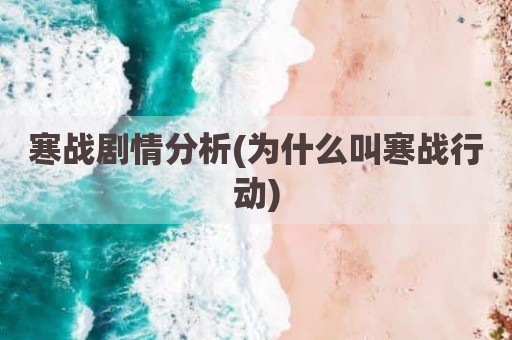 寒战剧情分析(为什么叫寒战行动)