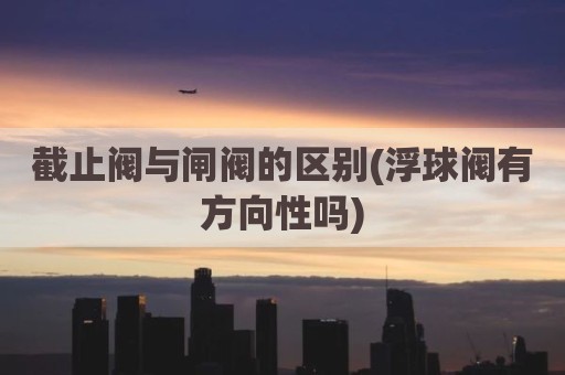 截止阀与闸阀的区别(浮球阀有方向性吗)