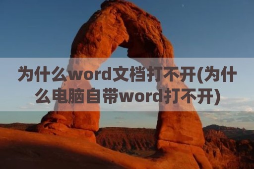 为什么word文档打不开(为什么电脑自带word打不开)
