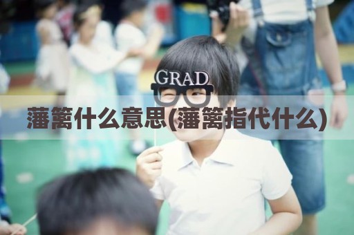 藩篱什么意思(藩篱指代什么)