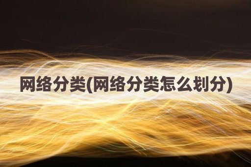 网络分类(网络分类怎么划分)