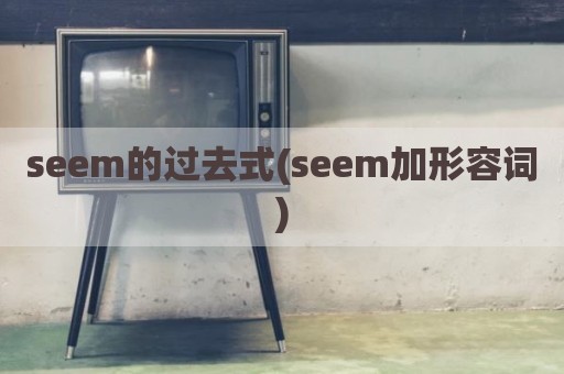 seem的过去式(seem加形容词)