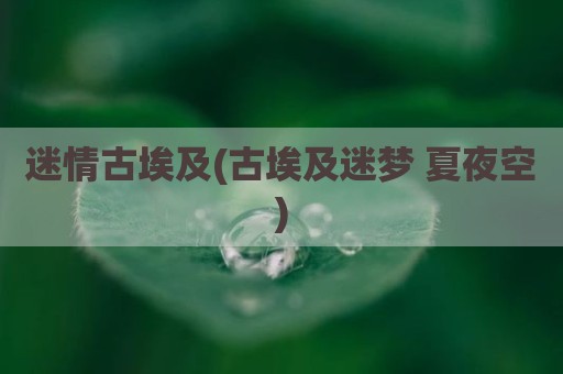 迷情古埃及(古埃及迷梦 夏夜空)