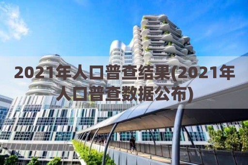 2021年人口普查结果(2021年人口普查数据公布)