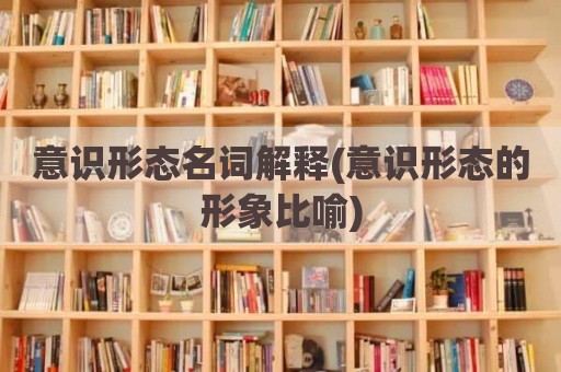 意识形态名词解释(意识形态的形象比喻)