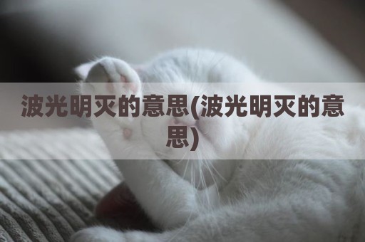 波光明灭的意思(波光明灭的意思)