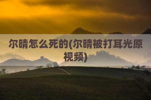 尔晴怎么死的(尔晴被打耳光原视频)