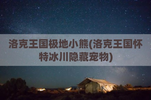 洛克王国极地小熊(洛克王国怀特冰川隐藏宠物)