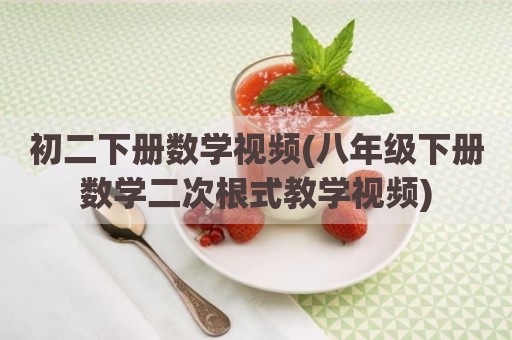 初二下册数学视频(八年级下册数学二次根式教学视频)