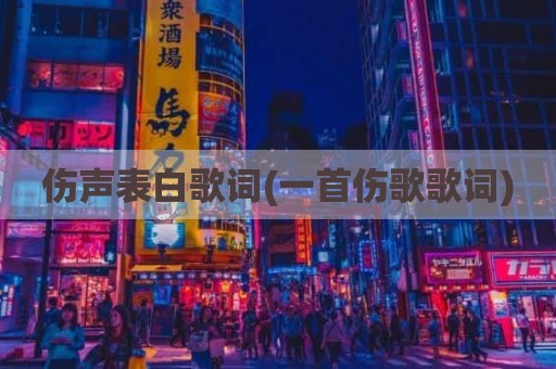 伤声表白歌词(一首伤歌歌词)