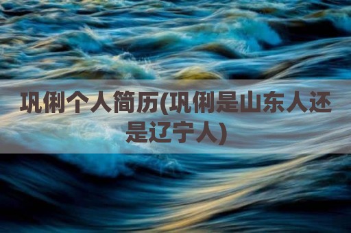 巩俐个人简历(巩俐是山东人还是辽宁人)
