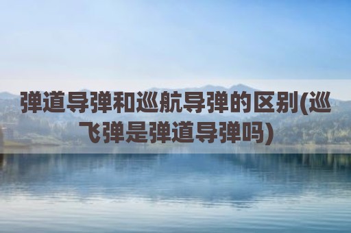 弹道导弹和巡航导弹的区别(巡飞弹是弹道导弹吗)
