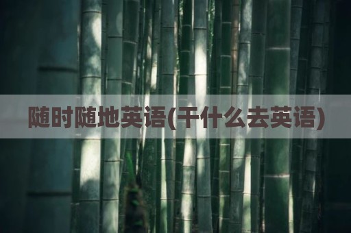 随时随地英语(干什么去英语)