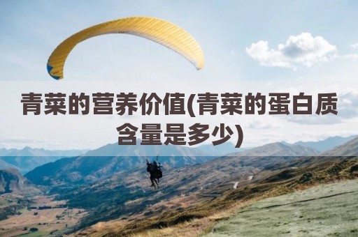 青菜的营养价值(青菜的蛋白质含量是多少)