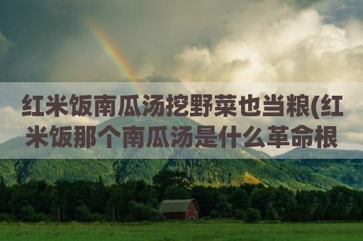 红米饭南瓜汤挖野菜也当粮(红米饭那个南瓜汤是什么革命根据地)