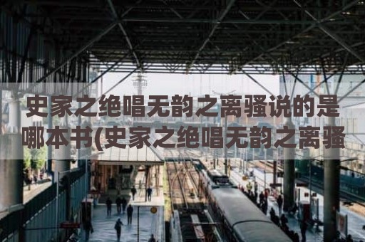 史家之绝唱无韵之离骚说的是哪本书(史家之绝唱无韵之离骚的史书)