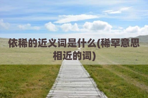 依稀的近义词是什么(稀罕意思相近的词)