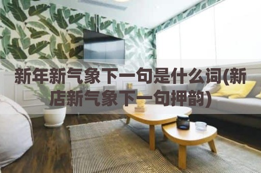 新年新气象下一句是什么词(新店新气象下一句押韵)