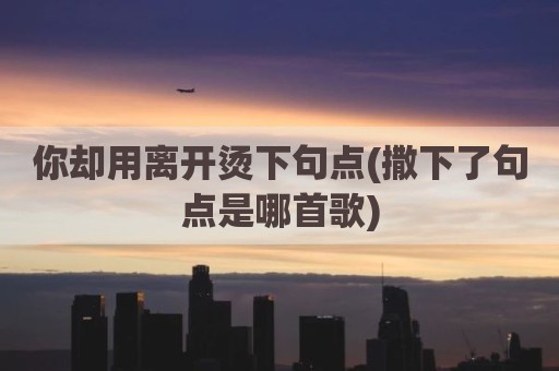 你却用离开烫下句点(撒下了句点是哪首歌)