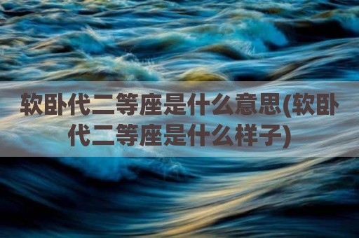 软卧代二等座是什么意思(软卧代二等座是什么样子)