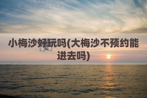 小梅沙好玩吗(大梅沙不预约能进去吗)