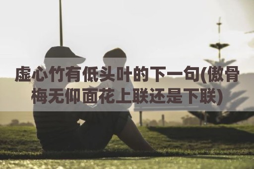 虚心竹有低头叶的下一句(傲骨梅无仰面花上联还是下联)