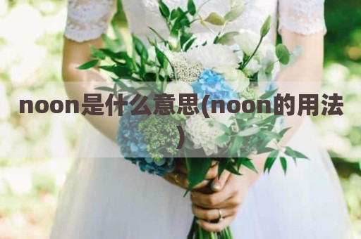 noon是什么意思(noon的用法)