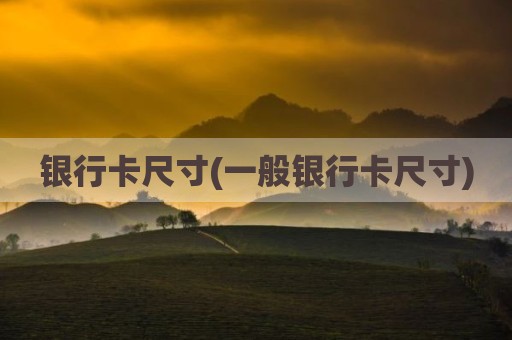 银行卡尺寸(一般银行卡尺寸)