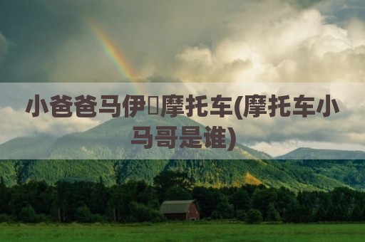 小爸爸马伊琍摩托车(摩托车小马哥是谁)