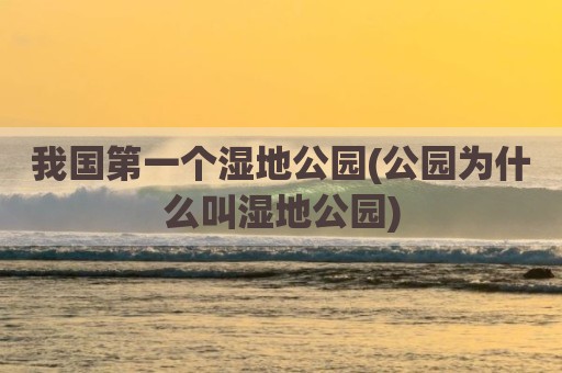 我国第一个湿地公园(公园为什么叫湿地公园)