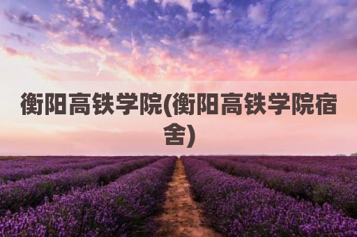 衡阳高铁学院(衡阳高铁学院宿舍)