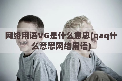 网络用语VG是什么意思(qaq什么意思网络用语)